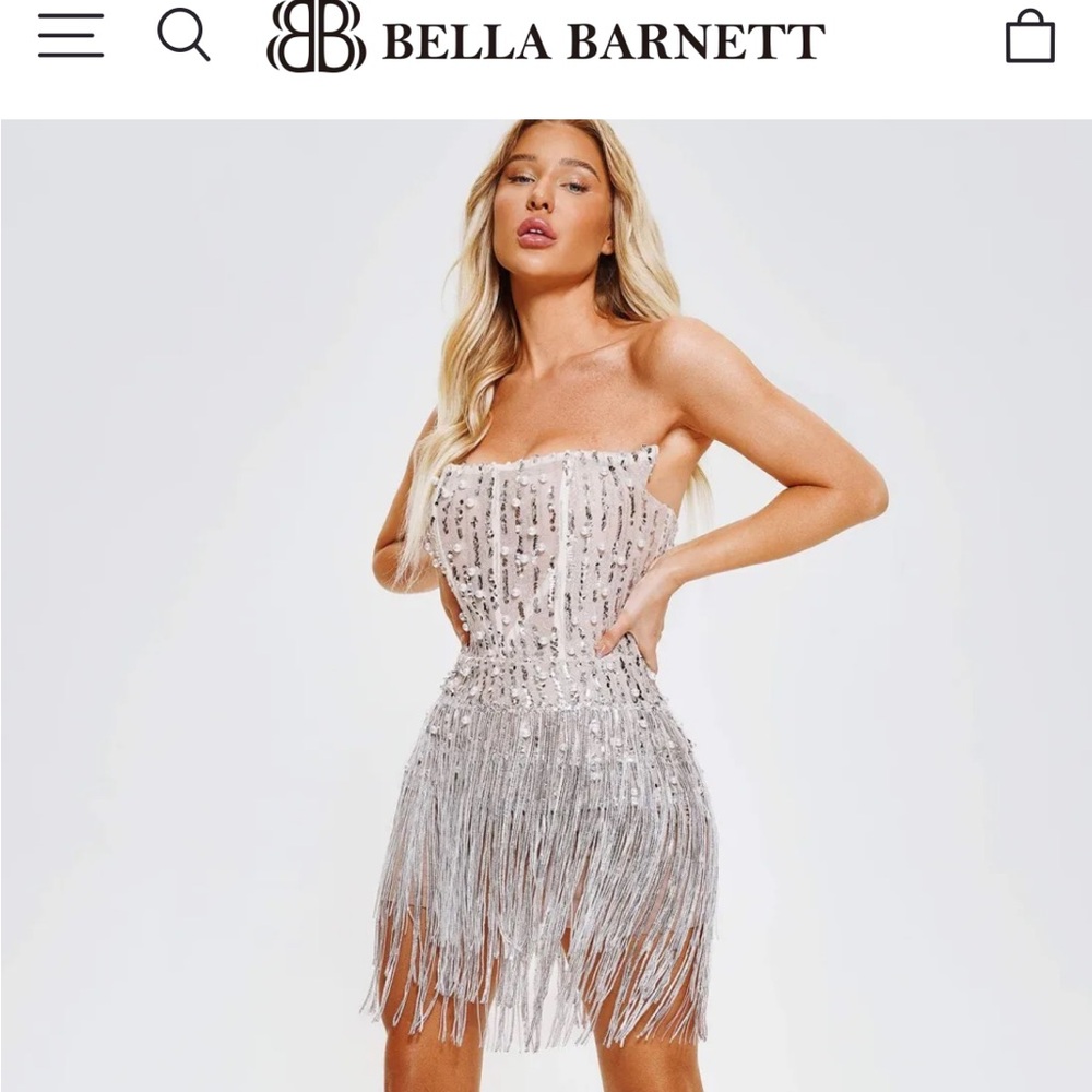 Sorel Pearl Sequin Tassel Mini Dress Bella Barnett